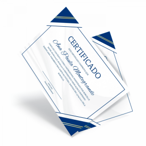 Certificados Couchê 250g 21x29,7cm  Laminação Fosca  